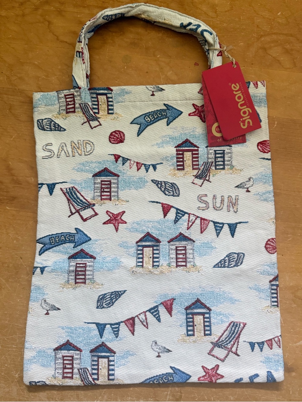 Signare Tapestry Beach Tote Bag Coastal Nautical NWT